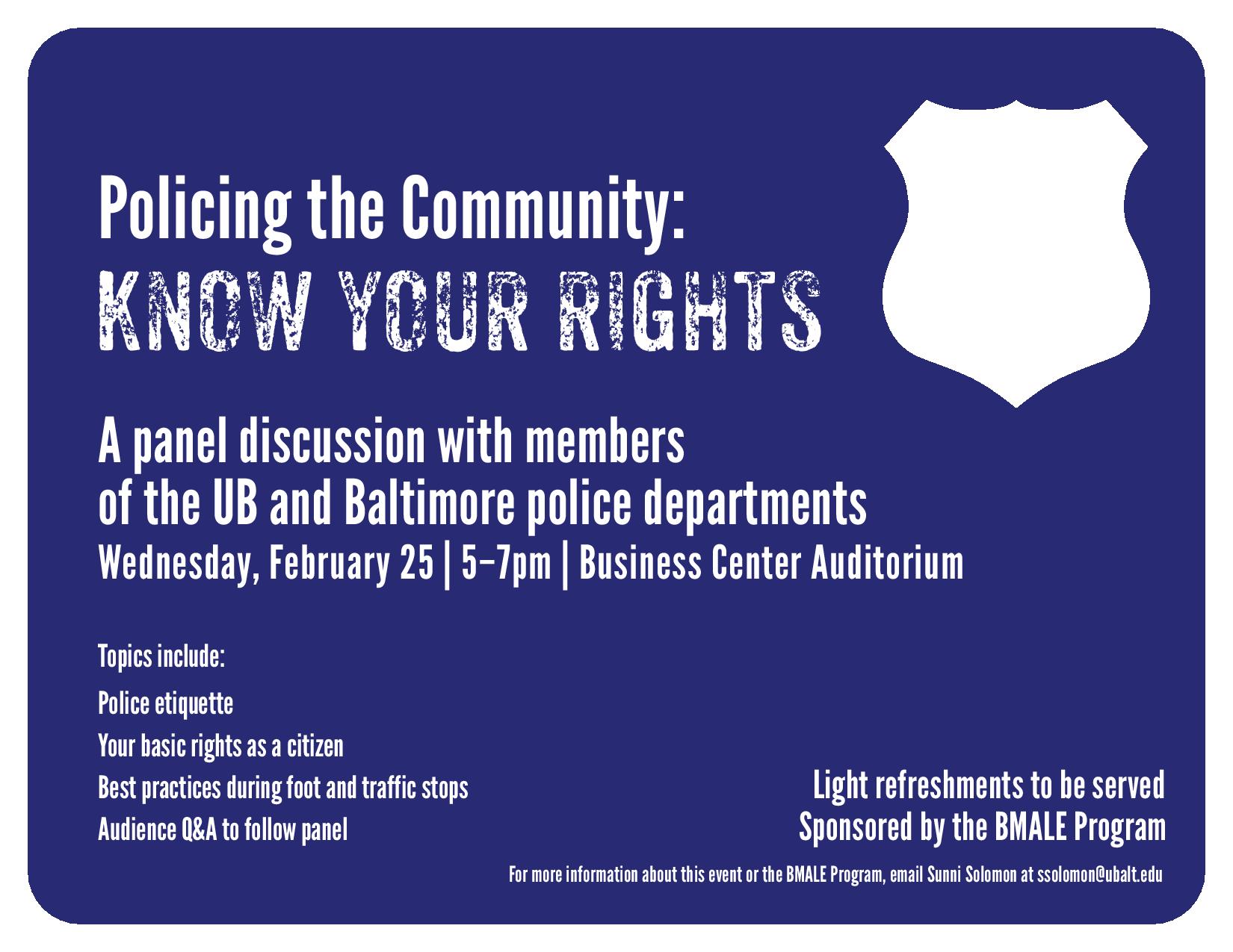 Policing the Community: Know Your Rights